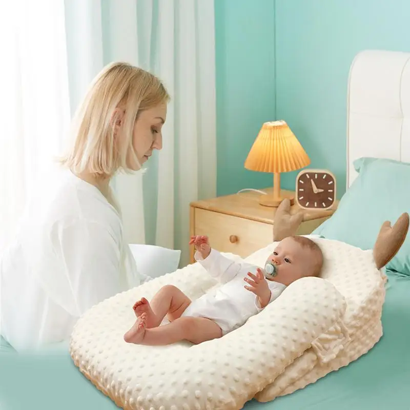 Portable Baby Anti-vomiting Slope Pad Newborn Slope Lounger Pillow Adjustable Slope Snuggle Nest Sleeper Breastfeeding Pillow