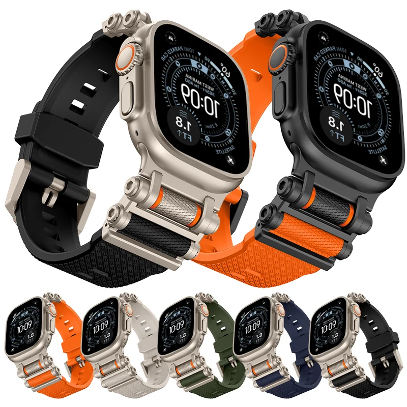 

Silicone Band for Apple Watch Strap Ultra 3/2/1 49mm Soft Sports For IWatch Series 11 10 9 8 7 6 5 46mm 45mm 44mm 42mm Bracelet