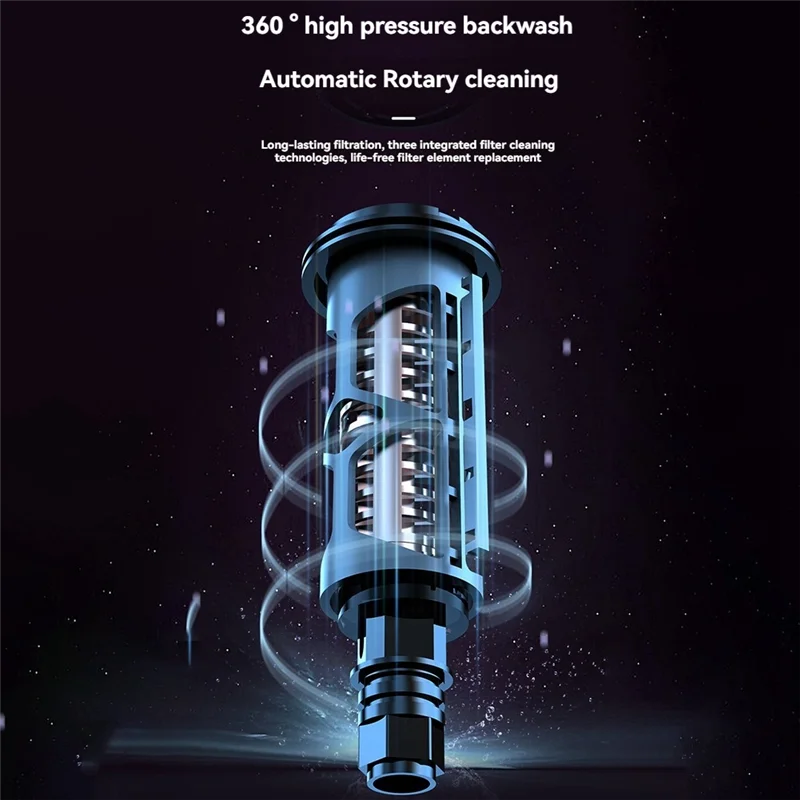 압력 게이지 360을 사용한 ABJY 청소 프리 필터 °   고압 역세 여과 시스템 재사용 가능한 집 전체 필터