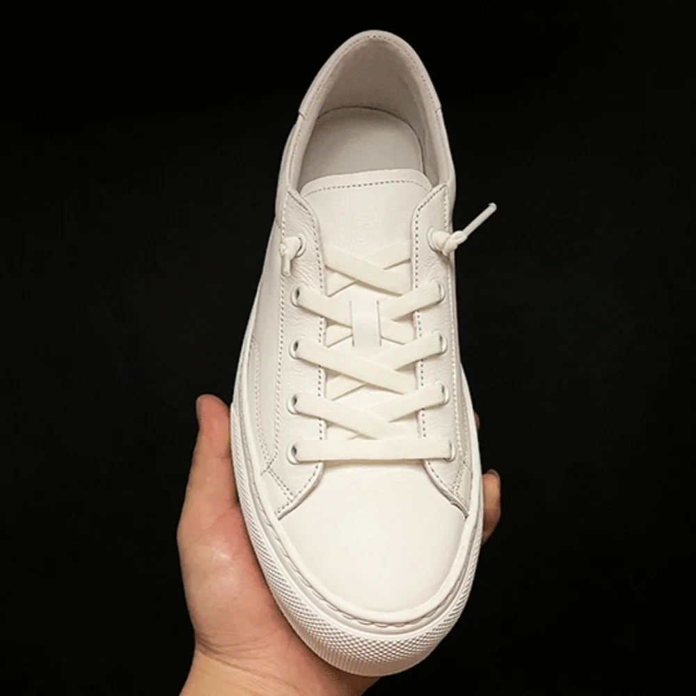 Retro casual men's shoes - brown flat-bottom leather shoes with breathable texture, trendy and comfortable.
