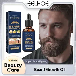 EELHOE-aceite Natural para el crecimiento de la barba para hombre, hidratante, nutritivo, restaurador, cuidado del brillo de la barba, acondicionador de hojas de romero, aceite esencial, 30ml