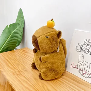 Capivara Children's Plush Rucksack, Kawaii Mode, Plushie Doll Pelztasche, Mini -Packpack, Umhängetaschen, Freundin Freundin Freundin Freundin 8 Hauptverkaufs -Mini -Rucksäcke Kinder - №8