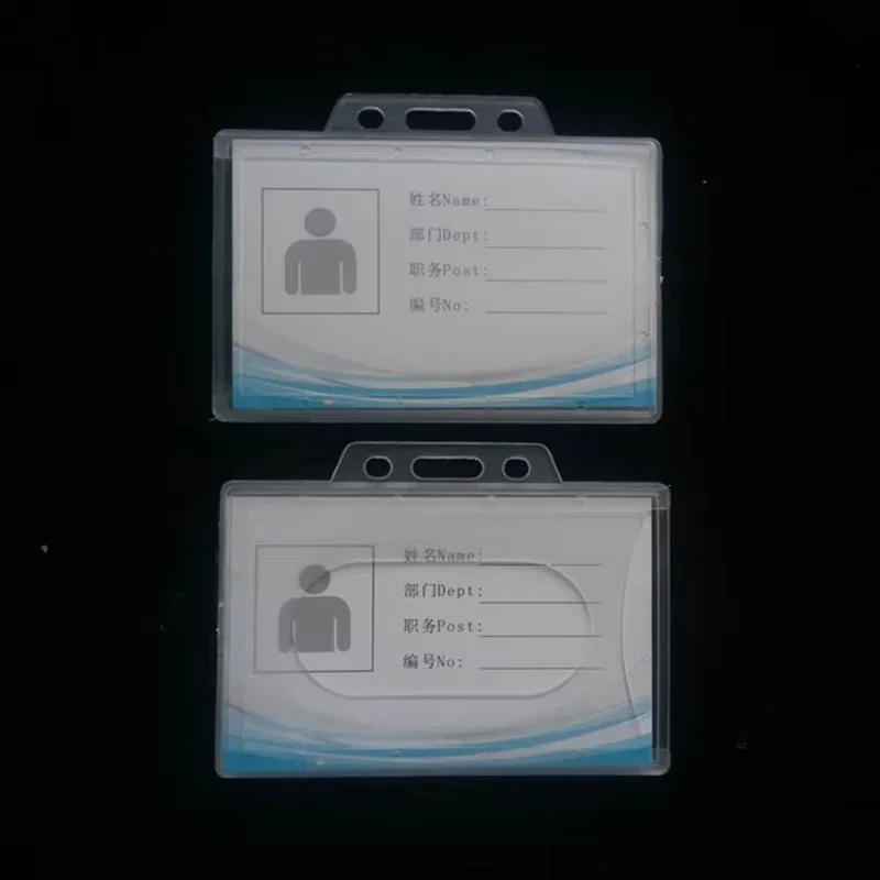 Damski Męski Prosty Przezroczysty Plastikowy Etui na Karty z PP Akrylowe Etui na Identyfikator Bankowy Karty Kredytowej Ochraniacz Akcesoria