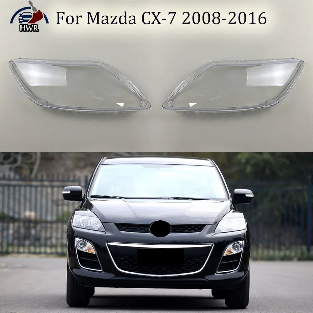 

For Mazda CX-7 2008-2016 Front Headlight Cover Transparent Lampshade Lamp Lens Headlamp Shell Plexiglass Auto Replacement Parts