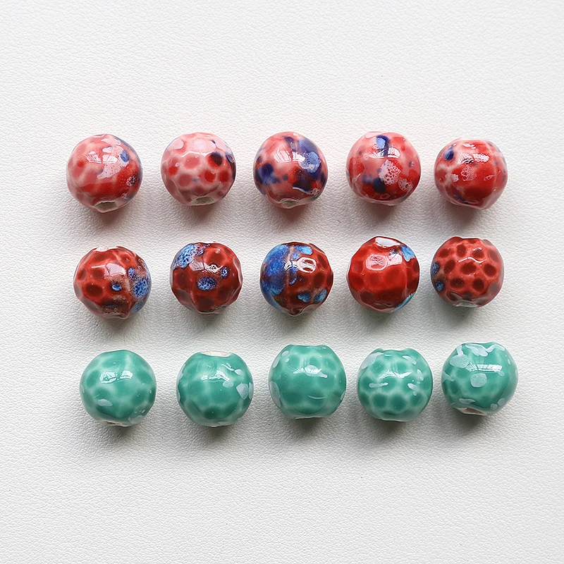 1pcs Vintage sense rendering ceramic ball beaded material loose beads diy handmade jewelry earring necklace bracelet accessories