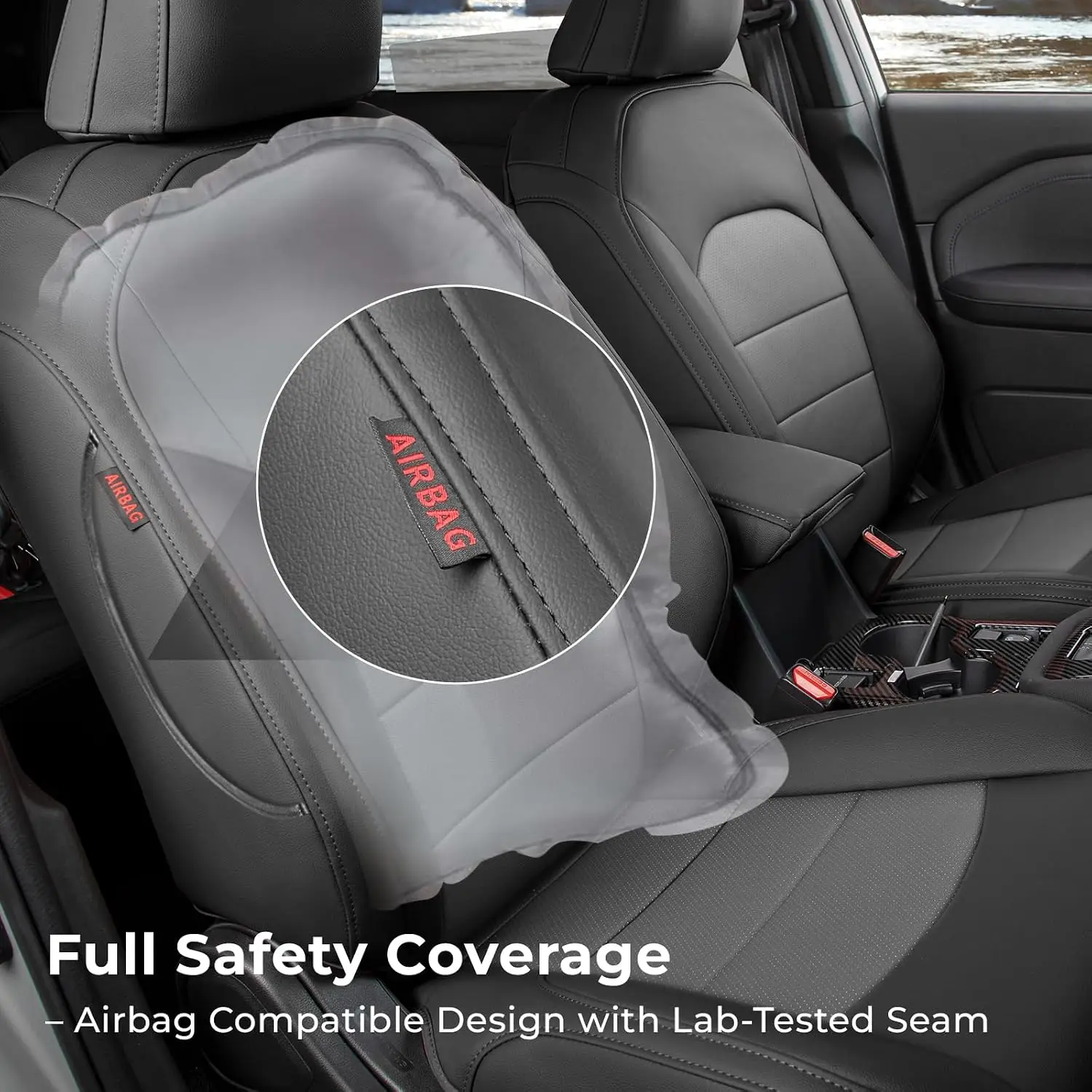 Coverdream Forester Seat Covers Custom Fit for Subaru Forester 2014-2026 Premium/Sport/Limited/Touring Full Set Coverage Airbag Compatible Faux Leather Car Seat Protector