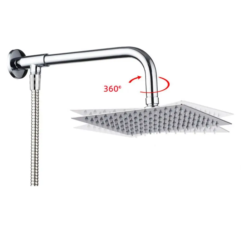 Accessories Rainfall Chrome Finish Stainless Steel Shower Head Ultra-thin Showerheads