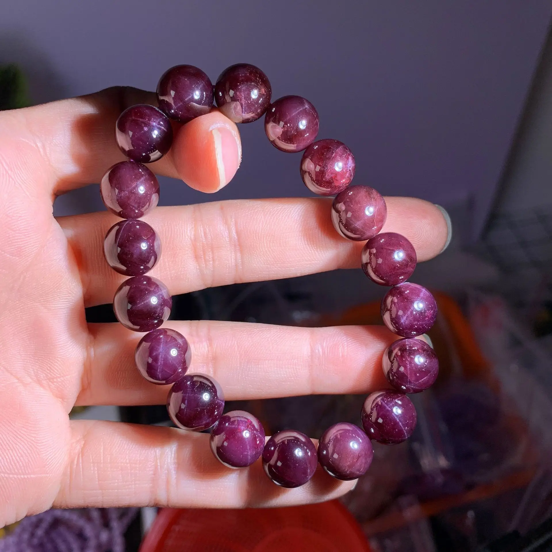 

Natural Red Garnet Star Light Round Beads Bracelet Gemstone For Women Men Fashion Stone 7mm 8mm 9mm 10mm 11mm AAAAA