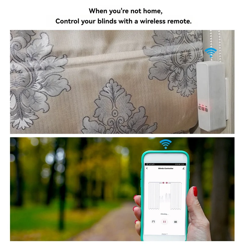 CS-Tuya Wifi Smart Motor For Roller Blinds Electric Chain Shade Shutter Drive RF Remote Kit Smart App Via Alexa Google UK Plug