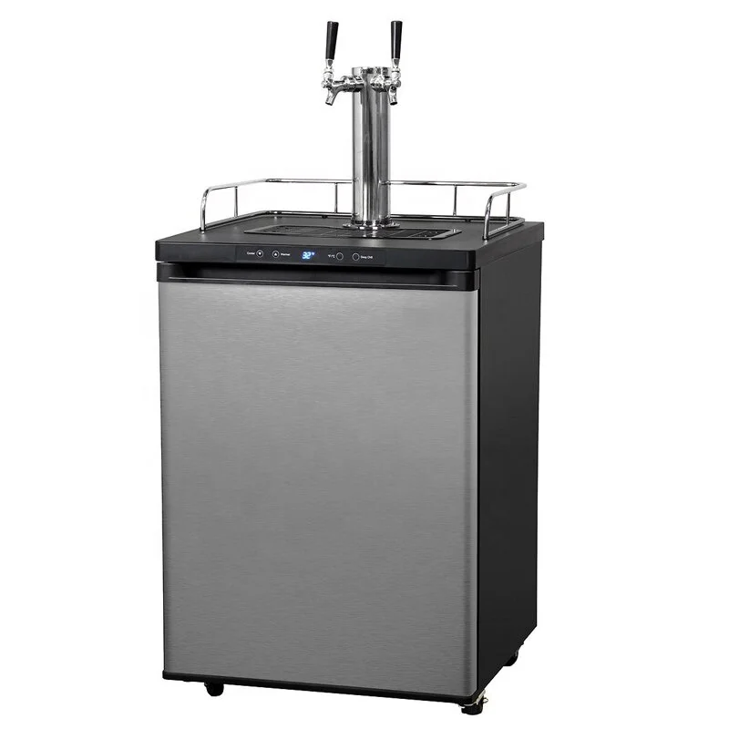 Digital Display Double Taps China Beer Dispenser Kegerator