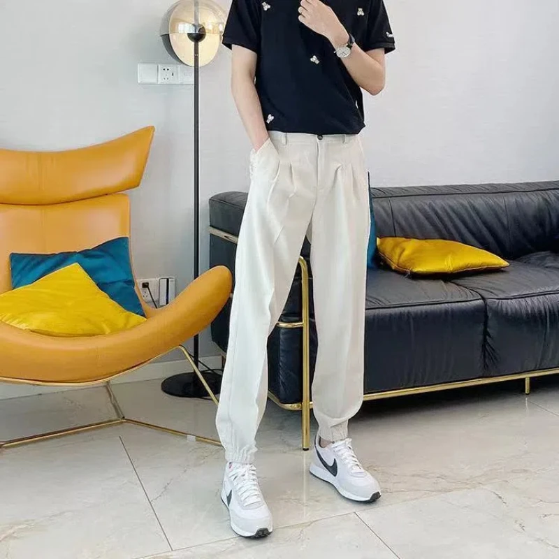 

Spring and Autumn Boyfriend 2024 New Splicing Button Zipper Pocket Fashion Solid Color Loose Minimalist Casual Straight Pants