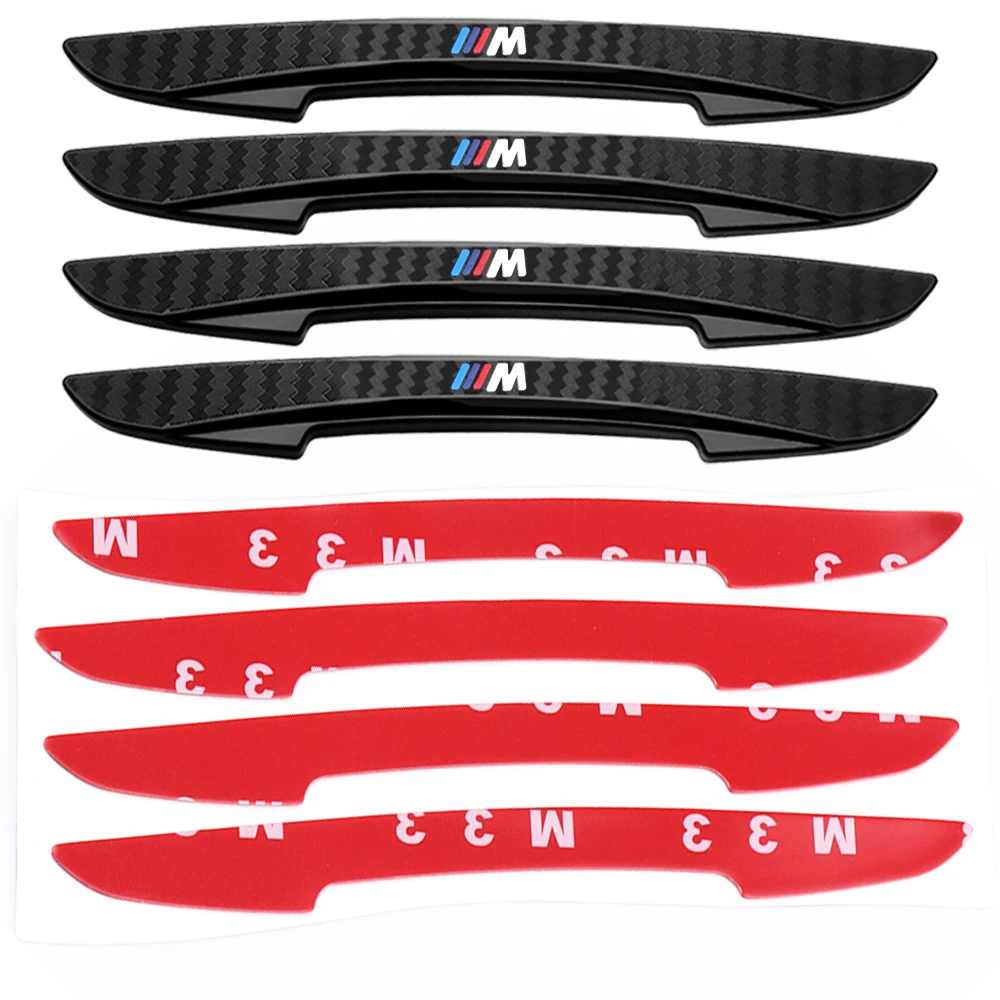 4PCS Car Door Edge Anti Collision Strips Auto Protector Stickers Accessories For BMW M M3 M5 F10 F30 F20 E28  E36 E39 E46 E91 X1