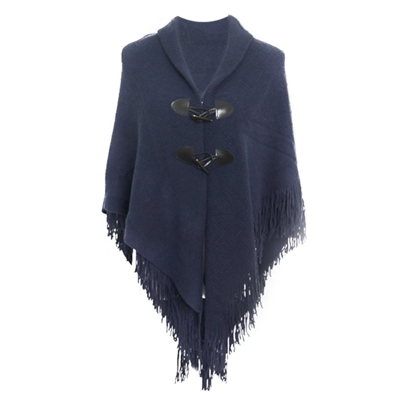 Aosbset Poncho Pull Femme Cape Châle Col Rond – Pull Léger Été Épaules Wrap, Poncho Tricoté Doux Et Confortable Cadeau Maman