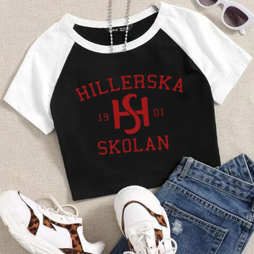 Young Royals Hillerska Skolan Tshirt Vintage 90S Young Royals Wilhelm Simon Shirt Woman T Shirt Crop Top Women Girls Fashion