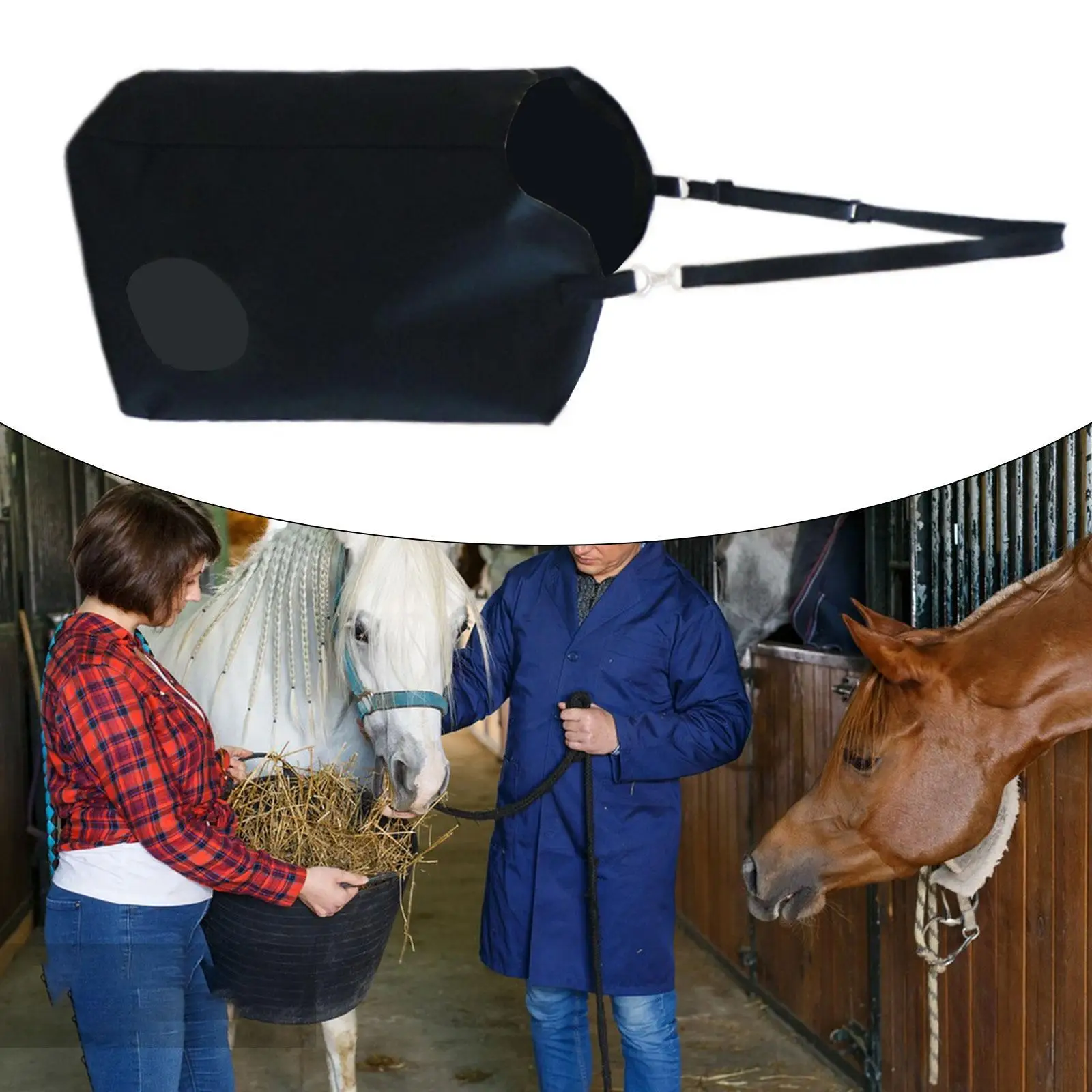 Horse Hay Bag Hay Container Portable Oxford Cloth Horse Hay Feeder Bag