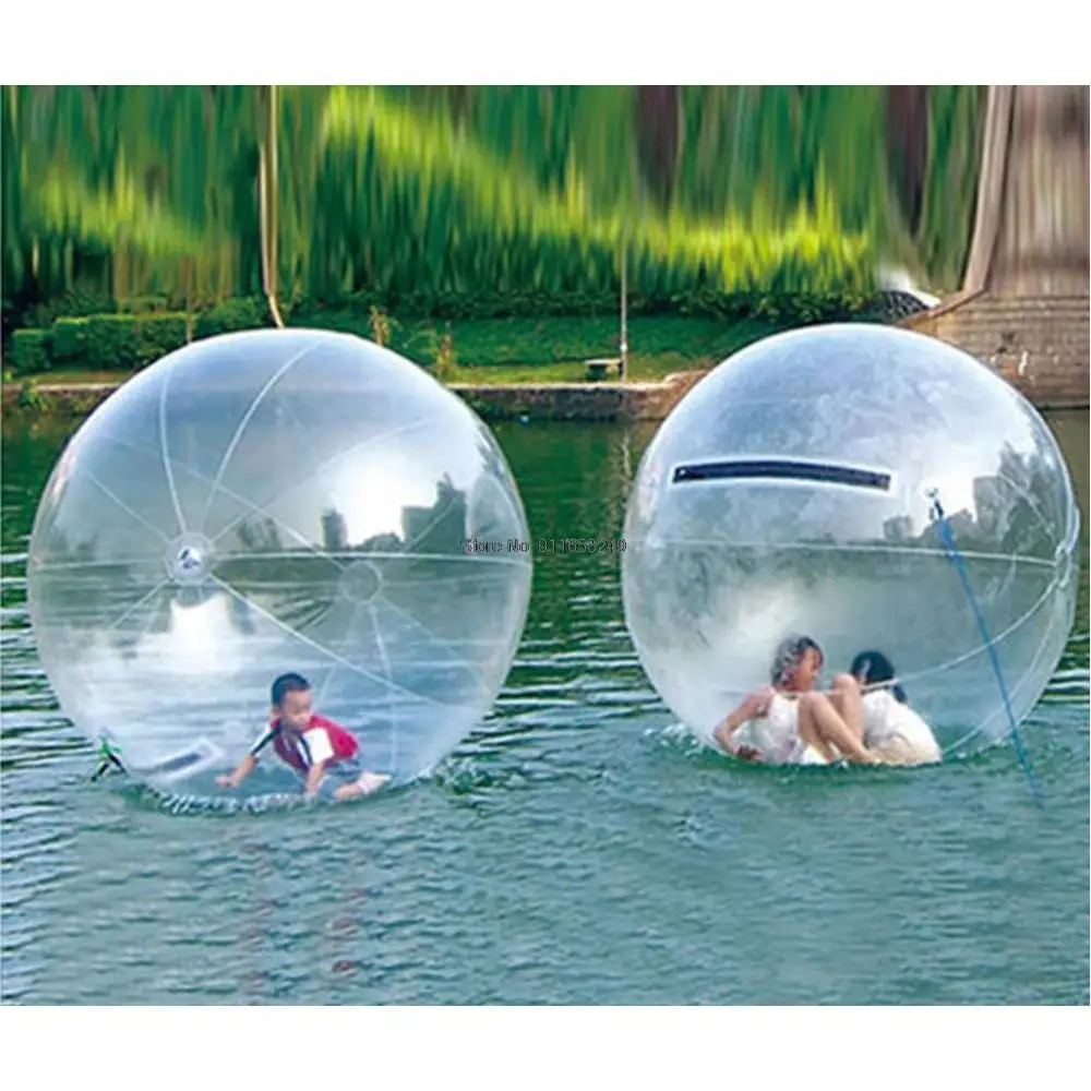 1.3-3m PVC Inflatable Water Walking Ball Wear-resistant Water Toys Dance Ball with Zipper for Swimming Pool Outdoor