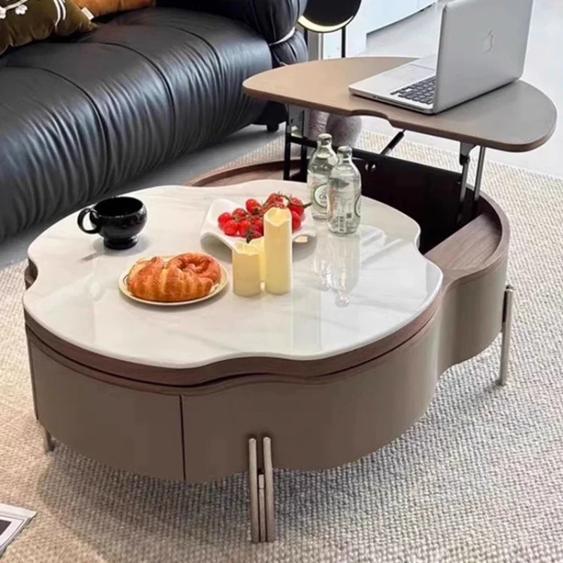 Space Saving Aesthetic Coffee Table Unique Modern Luxury Mini Coffee Table Computer Sweet Dinner Wood Couchtisch Home Furniture