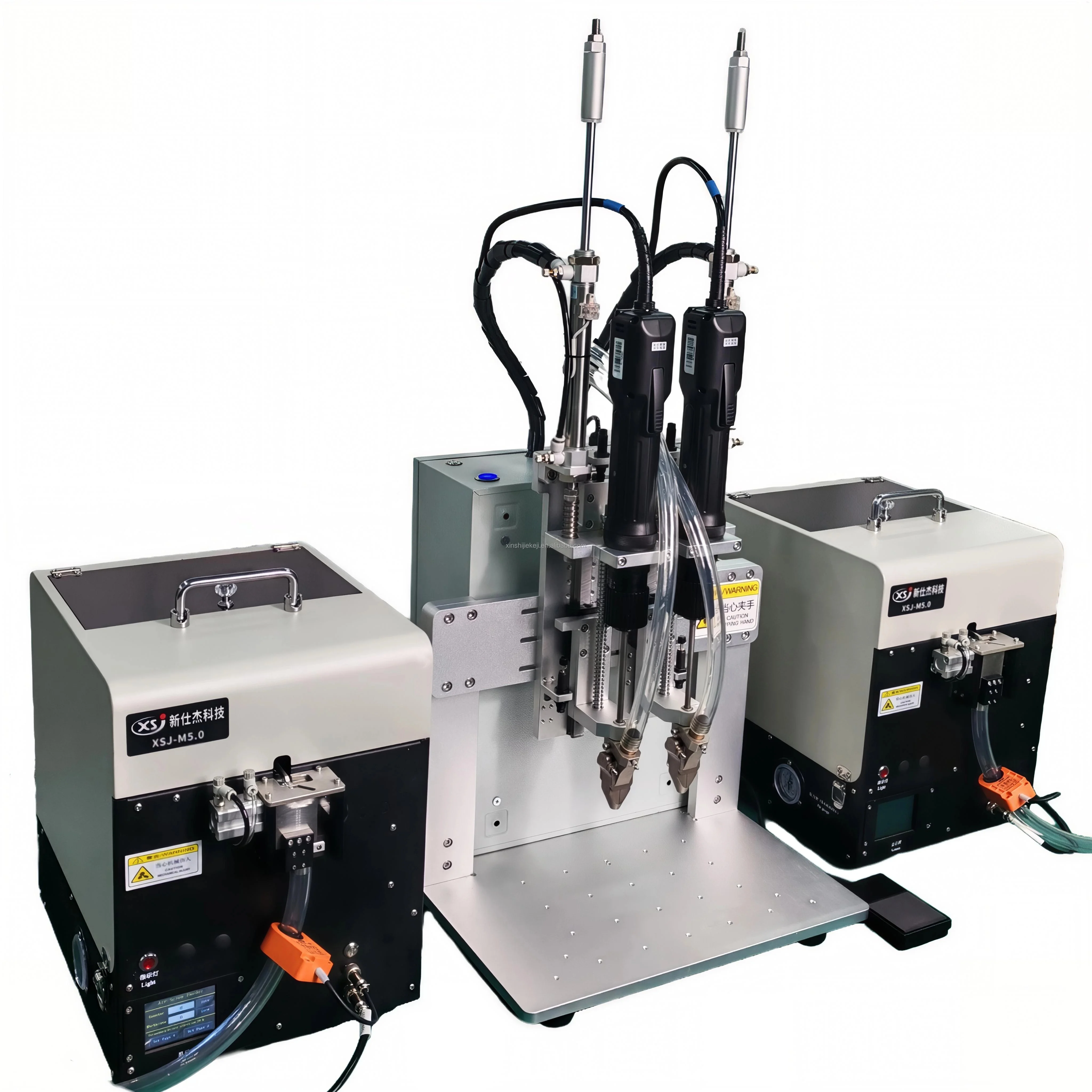 Industrial Custom Pneumatic PLC Motor Platform Screw Tightening Machine Dual Electric Screwdriver Dual Screw Feeder 1 Year