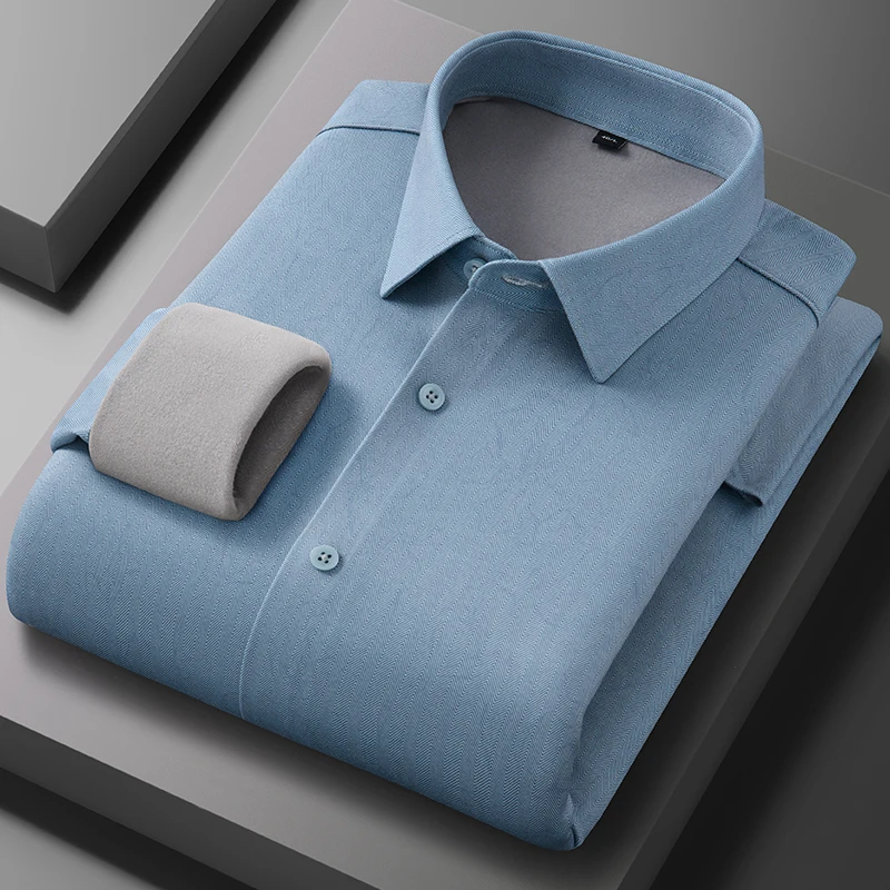 

Мужская теплая рубашка с длинными рукавами из шерсти, зимняя повседневная, морозостойкая, качественная, уличная мода, удобная и универсальная.