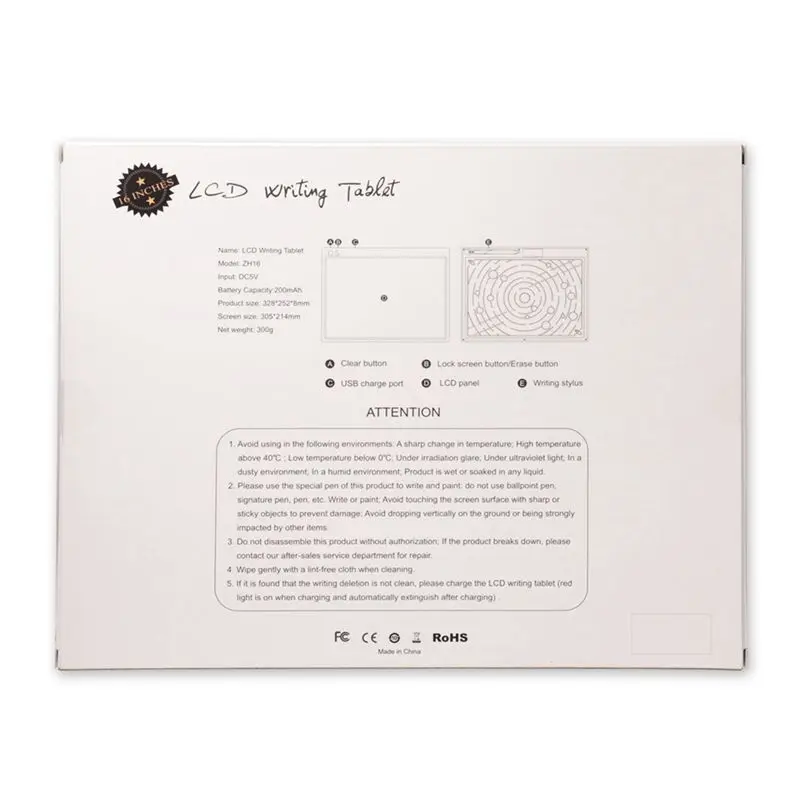 a65i]-tableta-de-escritura-lcd-para-la-temporada-escolar-tablero-de-dibujo-de-16-pulgadas-tableta-electronica-de-escritura-a-mano-lcd-recargable-en-color-rosa