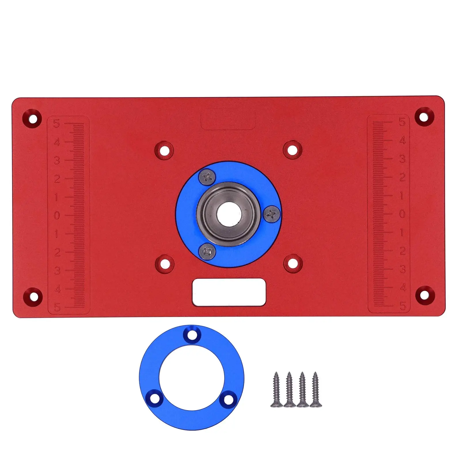Trimming Flip Board Router Table Insert Plate, Aluminum Alloy Woodworking Tool, Professional Design for Accurate Drilling