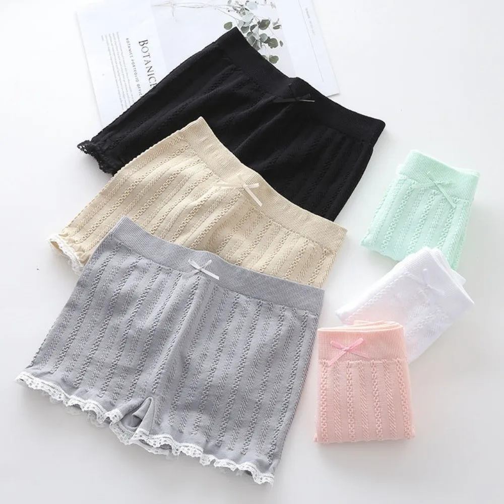 Fashion Lace Seamless Shorts High-stretch Breathable Safety Short Pants Briefs Women