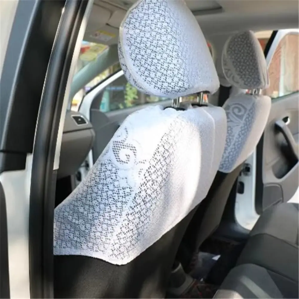 7Pcs Embroidered Car Seat Cover Breathable Lace Car Half Seat Cover Universal for Toyota Corolla Car