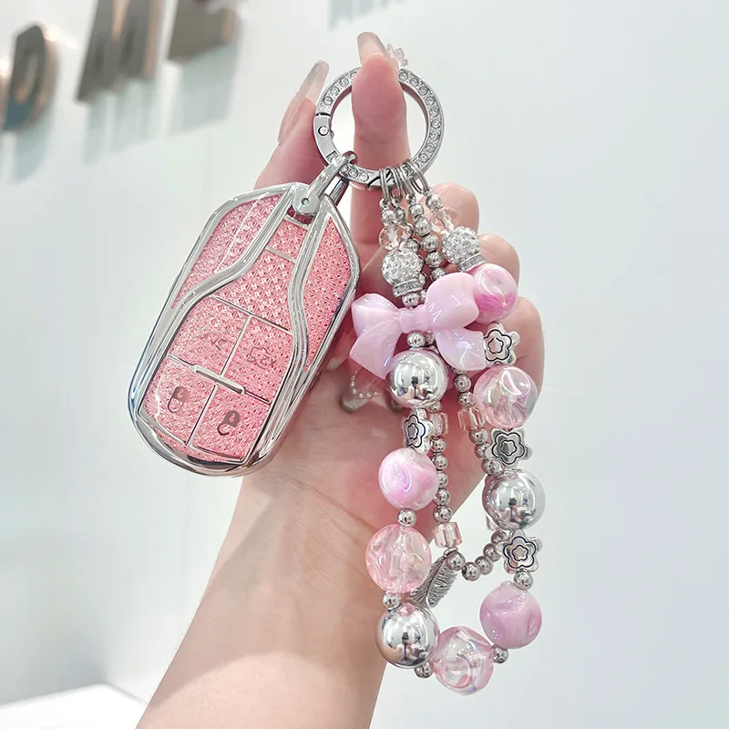 

TPU Car Remote Key Cover Case Holder shell Chain Keyring Fob For Maserati Levante Ghibli Quattroporte GT Granturism GranCabrio