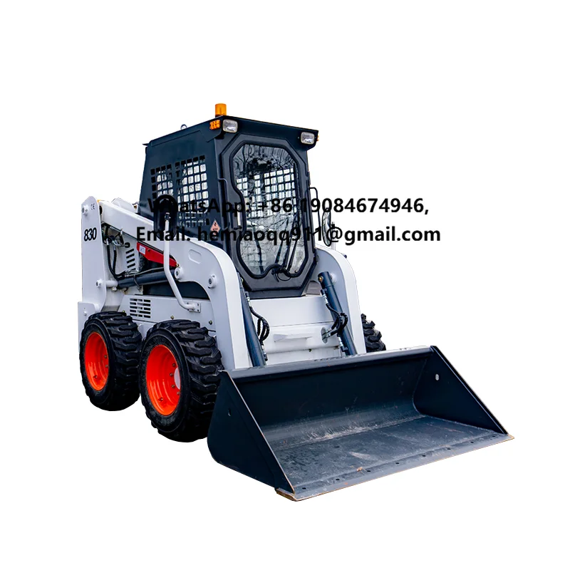 WECAN WT830 800kg Skid Steer Loader High Efficiency Crawler Loader with Core Engine Motor Bearing Pump Gearbox PLC