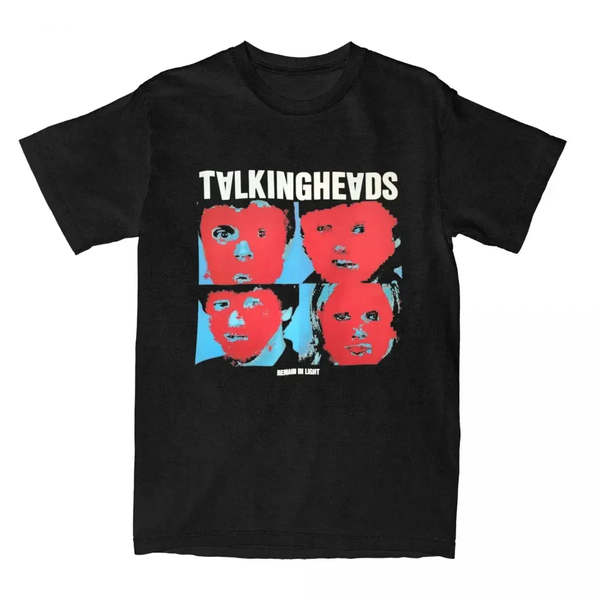 Rock Talking Heads Remain In Light Band Men T Shirts Merch Funny Tee Shirt Cotton Adult Tops graphic oversized streetwear Summer