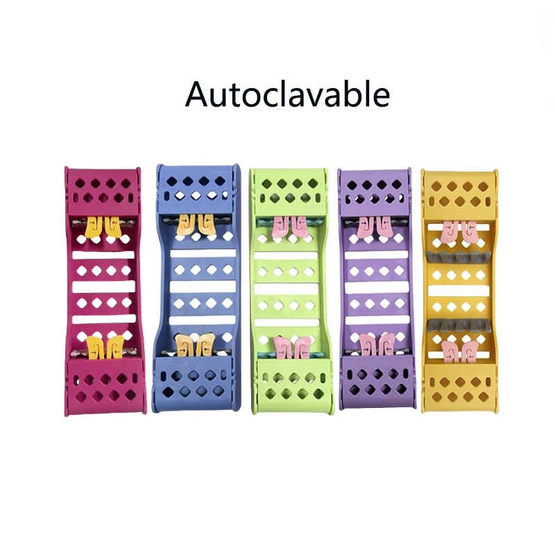 Dental Instruments Plastic Disinfection Box Dental Sterilization Storage Case for 4 Holders Autoclavable Dentist Cassette Racks
