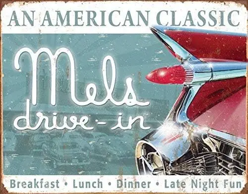 Mels Diner Classic Metal Tin Sign 8X12In