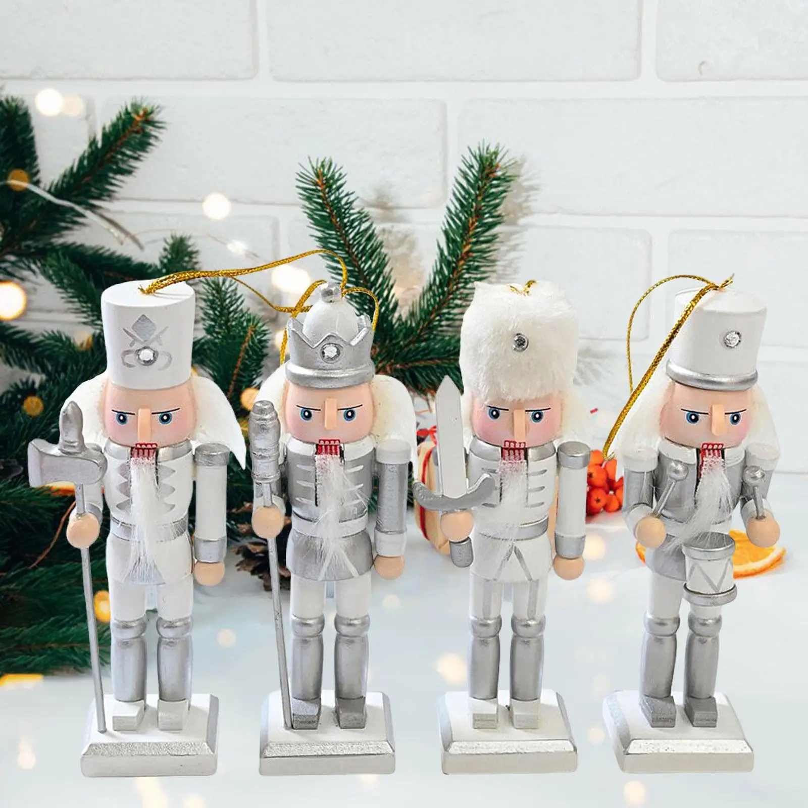 4x Nussknacker Figur Anhänger Weihnachten Nussknacker Figur Weihnachtsdekoration Weihnachten
