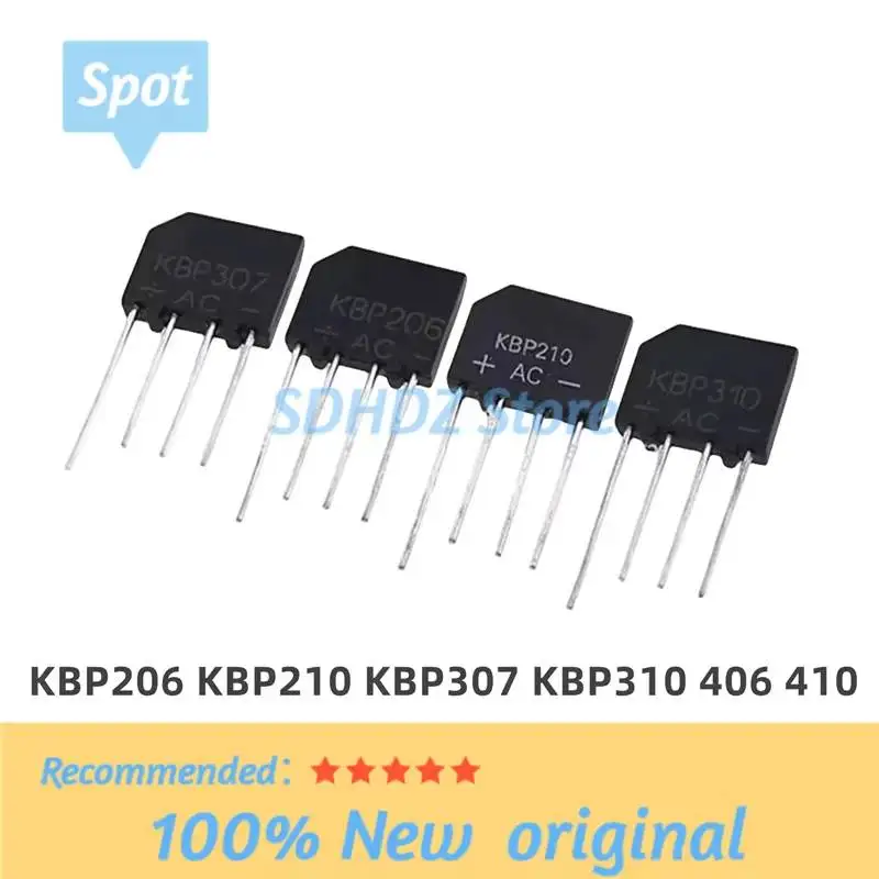 10PCS KBP206 KBP210 KBP307 KBP310 KBP406 KBP410 Rectifier Bridge Stack
