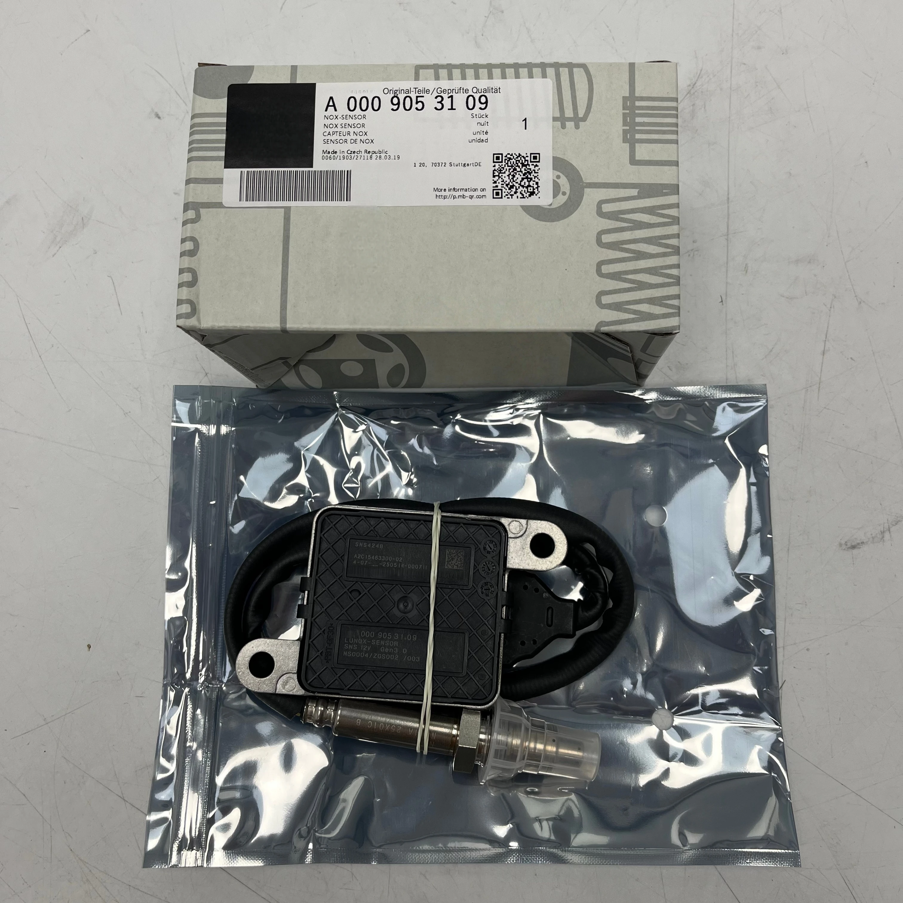 Nuevo sensor original de nitrógeno y oxígeno A0009053109 OM654 651 608 para Mercedes-Benz Clase A, B, C, E, CLS, GLE, Sprinter, Vito