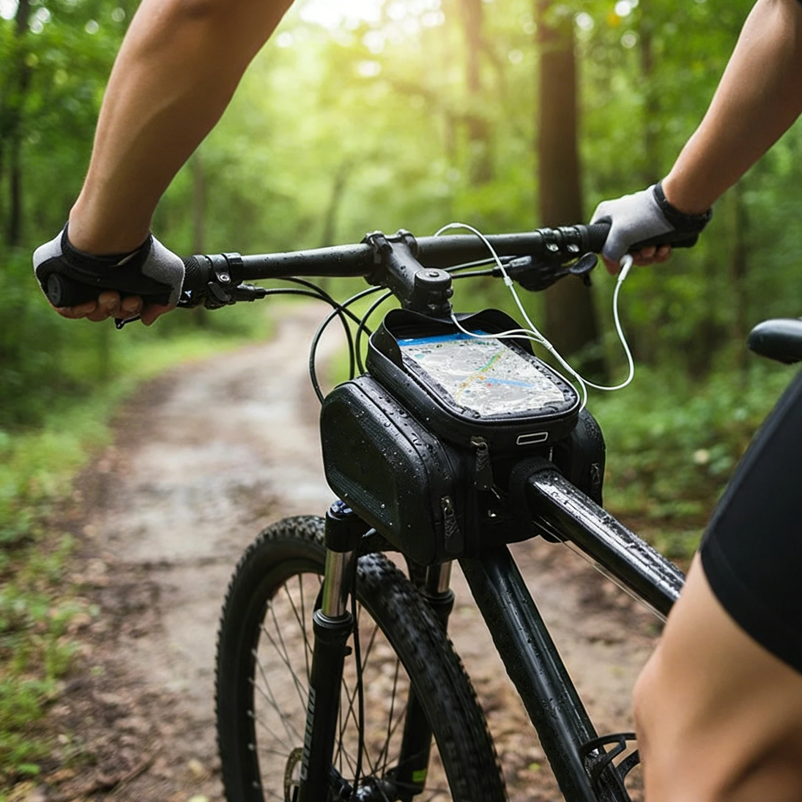 

Bike Handlebar Bag Waterproof Bicycle Accessories Bike Phone Bag with TPU Sensitive Touch Screen Cycling Gift for Outdoor Trip