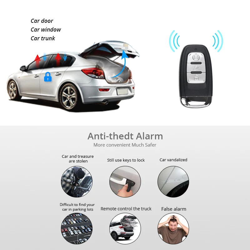 Autostart Kit Keyless Push Start System Accessorie Universal 12V Car Alarm sistema di arresto di avvio automatico telecomando accensione del motore