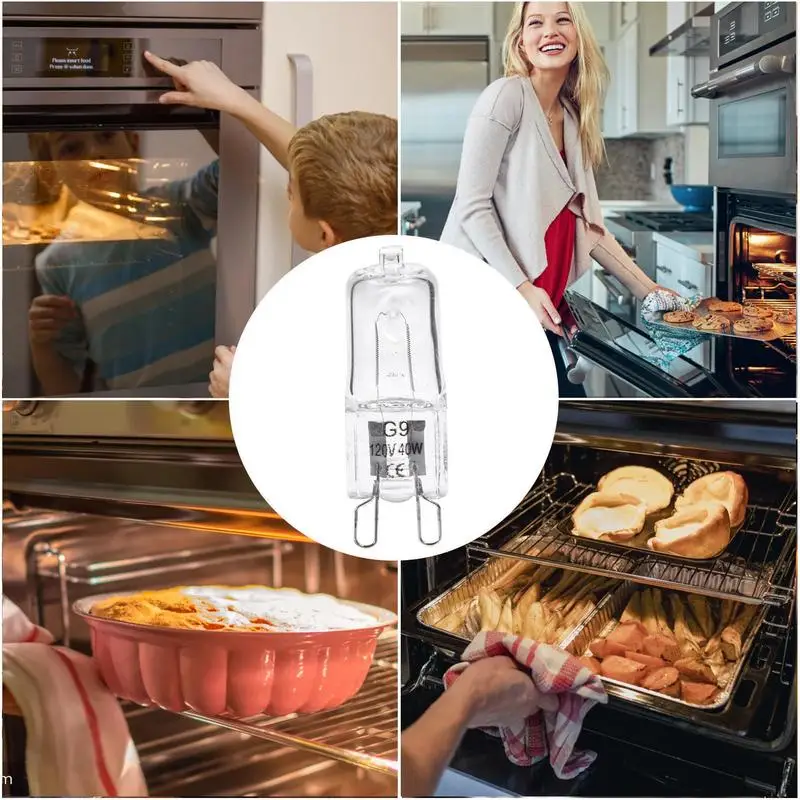 Lâmpada para forno de microondas, Alta temperatura, Peças de reposição, Perfeito para casa, Cozinha, Sobre fogão, Lumens