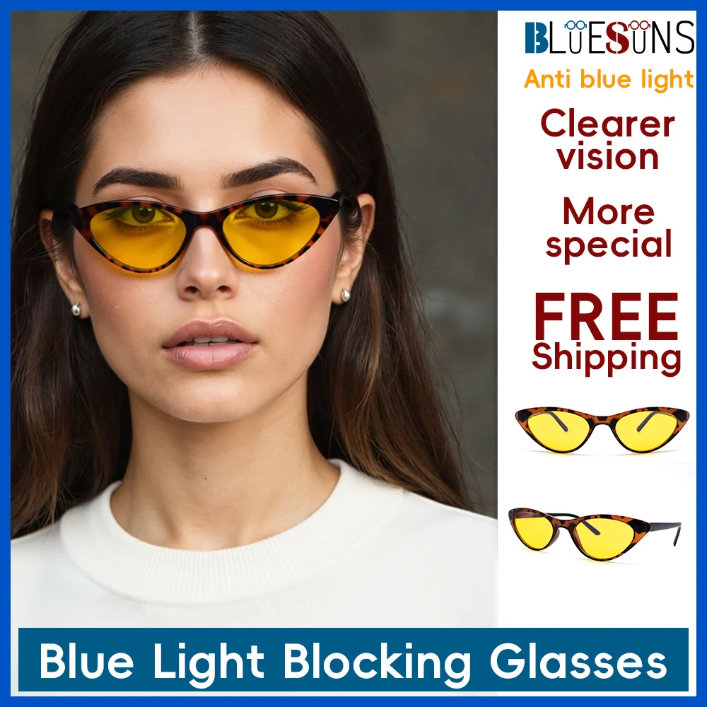 

Ladies' cat eye anti blue light glasses, lightweight frame, comfortable to wear, protect eyes when using mobile phones