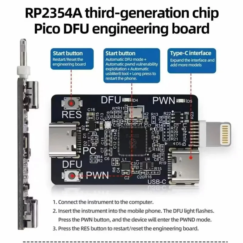 RP2354A Third-Generation Chip PICO DFU Engineering Board B4 PICO Ultra 2 DFU PR2350 RP2350A Entering DFU / PWN Mode