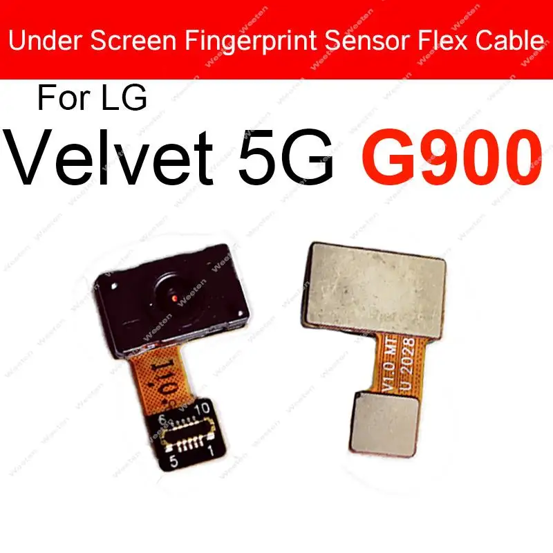 Under Screen Fingerprint Sensor Flex Cable For LG G8X G9 V50S V60 ThinQ Velvet 5G G900 Fingerprint Sensor Home Touch Flex Ribbon