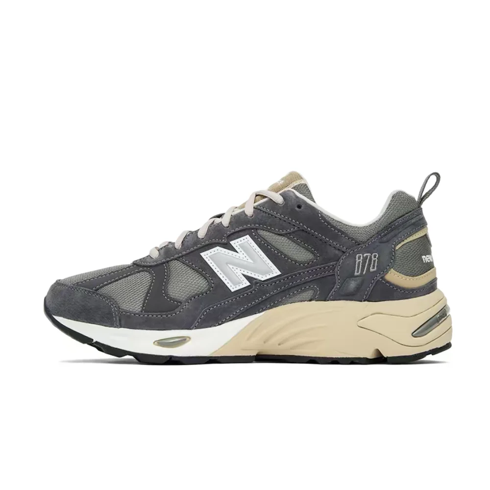 New Balance NB878 Unisex Gray/Black Low-Top Shoes – Non-Slip Shock-Absorbing Durable Sole & Comfortable Casual Fit CM878MG1