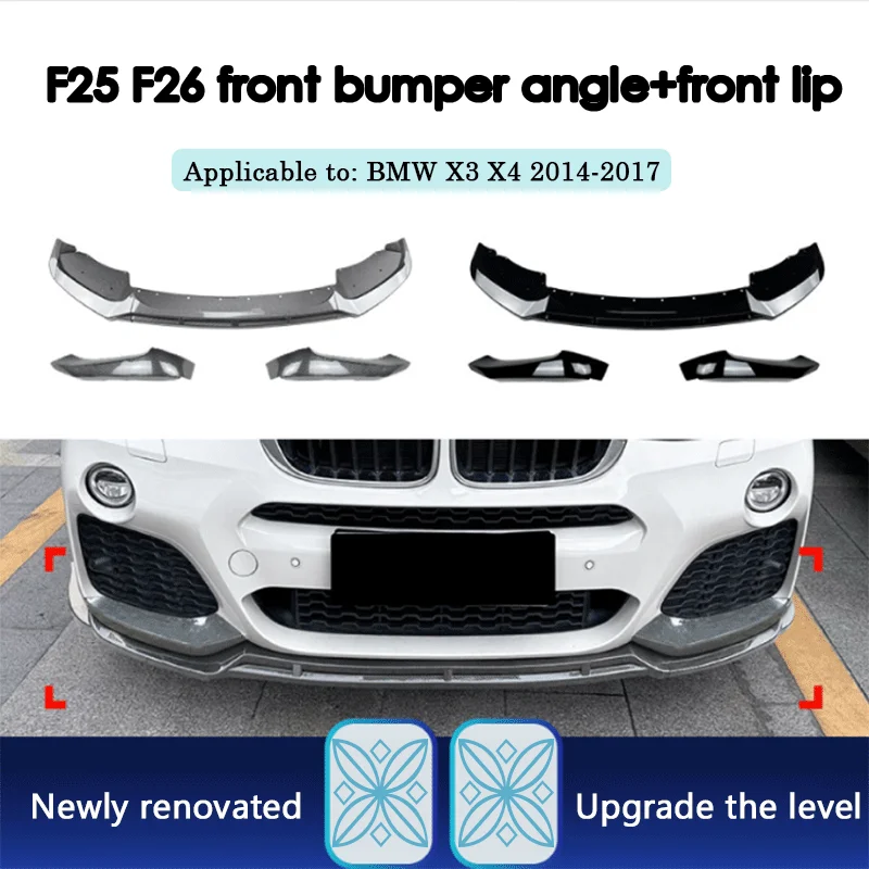 

Подходит для BMW x3 f25 x4 f26 LCI M Sport 2014-2017, модификация угла передней губы лопаты