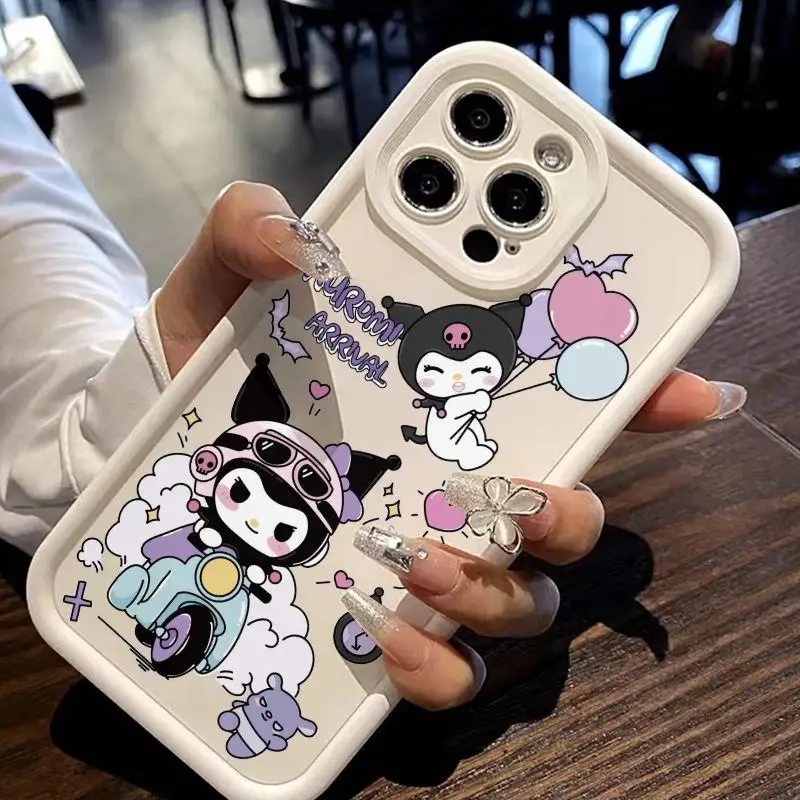 Sanrio dibujos animados Kuromi funda de teléfono para Google Pixel 7 8 9 Pro XL 7A 8A 7Pro 8Pro fundas traseras suaves a prueba de golpes