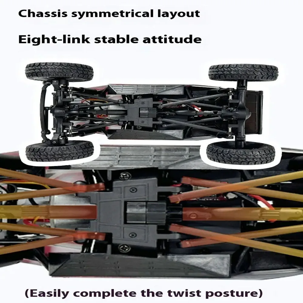 

LDRC LD18499 1:18 Scale 4x4 4WD RC Car - Off-Road Remote Control Climbing Toy Vehicle, Boys Birthday Gift