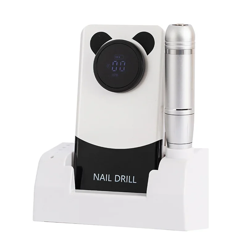 New 45000RPM Rechargeable Nail Drill Machine with Base Professional Electric Nail File for Gel Polish Removal Manicure Salon Use