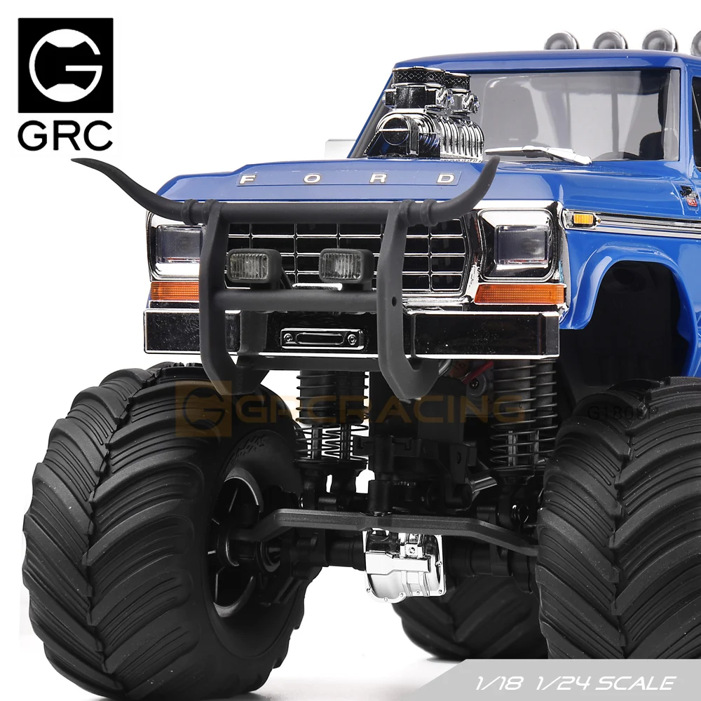 GRC 1/18 Front bumper square spotlight Search lights For 1/18 1/24 RC Crawler Cars TRX4M SCX24 FCX24 #G180SP