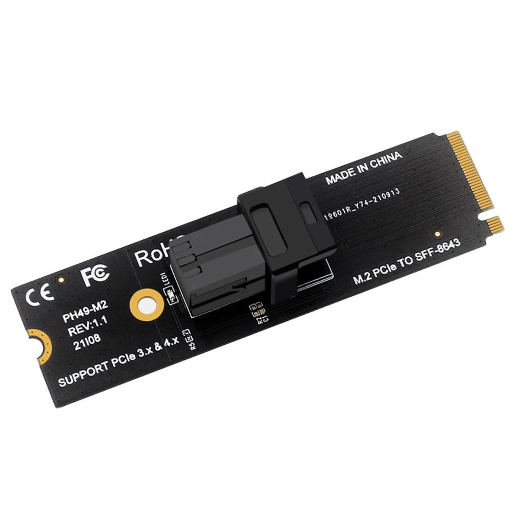 

M.2 NVME To U.2 Converter Card Mkey PCIeX4 To SFF8643 Hard Disk Adapter Card High Speed Stable Transmission for Desktop Computer