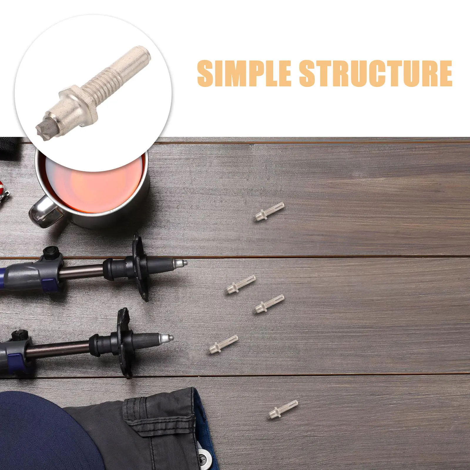 12Pcs Hiking Pole Tips Replacement Tungsten Steel Threaded Trekking Pole Accessories for All Standard Poles Nordic Walking