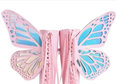 Butterfly Wings Bling Shoes Decorations Women Boots Decor